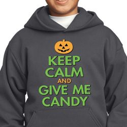 Kids Halloween Hoodie Keep Calm and Give Me Candy Hoody