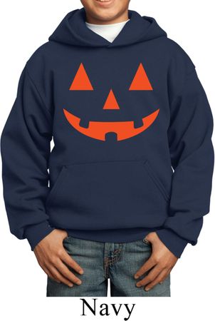 Kids Halloween Hoodie Orange Jack O Lantern Hoody