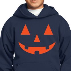 Kids Halloween Hoodie Orange Jack O Lantern Hoody