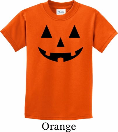 Kids Halloween Shirt Black Jack O Lantern Tee T-Shirt