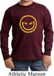 Kids Halloween Shirt Evil Smiley Face Long Sleeve Tee T-Shirt