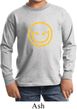 Kids Halloween Shirt Evil Smiley Face Long Sleeve Tee T-Shirt