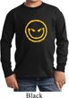 Kids Halloween Shirt Evil Smiley Face Long Sleeve Tee T-Shirt