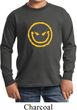 Kids Halloween Shirt Evil Smiley Face Long Sleeve Tee T-Shirt