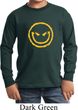 Kids Halloween Shirt Evil Smiley Face Long Sleeve Tee T-Shirt
