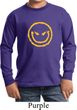 Kids Halloween Shirt Evil Smiley Face Long Sleeve Tee T-Shirt
