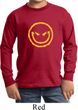 Kids Halloween Shirt Evil Smiley Face Long Sleeve Tee T-Shirt