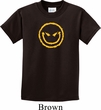 Kids Halloween Shirt Evil Smiley Face Tee T-Shirt