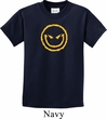Kids Halloween Shirt Evil Smiley Face Tee T-Shirt