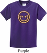 Kids Halloween Shirt Evil Smiley Face Tee T-Shirt