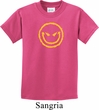 Kids Halloween Shirt Evil Smiley Face Tee T-Shirt