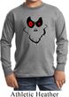 Kids Halloween Shirt Ghost Face Long Sleeve Tee T-Shirt