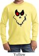Kids Halloween Shirt Ghost Face Long Sleeve Tee T-Shirt