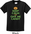 Kids Halloween Shirt Keep Calm and Give Me Candy Tee T-Shirt