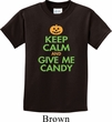 Kids Halloween Shirt Keep Calm and Give Me Candy Tee T-Shirt