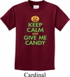 Kids Halloween Shirt Keep Calm and Give Me Candy Tee T-Shirt