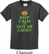 Kids Halloween Shirt Keep Calm and Give Me Candy Tee T-Shirt