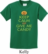 Kids Halloween Shirt Keep Calm and Give Me Candy Tee T-Shirt
