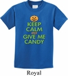 Kids Halloween Shirt Keep Calm and Give Me Candy Tee T-Shirt