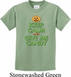 Kids Halloween Shirt Keep Calm and Give Me Candy Tee T-Shirt