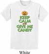 Kids Halloween Shirt Keep Calm and Give Me Candy Tee T-Shirt