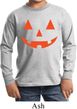 Kids Halloween Shirt Orange Jack O Lantern Long Sleeve Tee T-Shirt