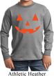 Kids Halloween Shirt Orange Jack O Lantern Long Sleeve Tee T-Shirt