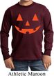 Kids Halloween Shirt Orange Jack O Lantern Long Sleeve Tee T-Shirt