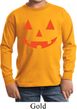 Kids Halloween Shirt Orange Jack O Lantern Long Sleeve Tee T-Shirt