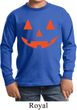 Kids Halloween Shirt Orange Jack O Lantern Long Sleeve Tee T-Shirt