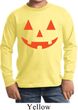 Kids Halloween Shirt Orange Jack O Lantern Long Sleeve Tee T-Shirt