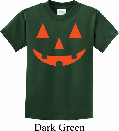 Kids Halloween Shirt Orange Jack O Lantern Tee T-Shirt