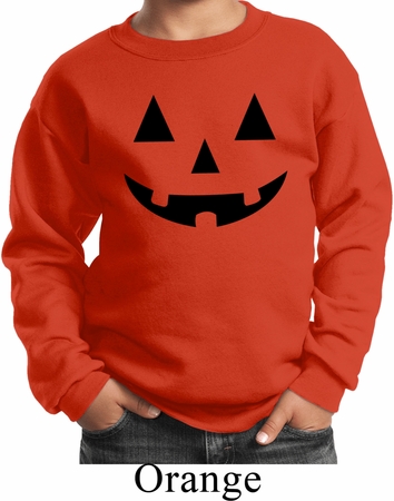 Kids Halloween Sweatshirt Black Jack O Lantern Sweat Shirt
