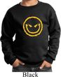 Kids Halloween Sweatshirt Evil Smiley Face Sweat Shirt