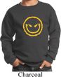 Kids Halloween Sweatshirt Evil Smiley Face Sweat Shirt