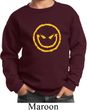 Kids Halloween Sweatshirt Evil Smiley Face Sweat Shirt