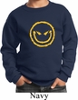 Kids Halloween Sweatshirt Evil Smiley Face Sweat Shirt