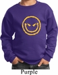 Kids Halloween Sweatshirt Evil Smiley Face Sweat Shirt