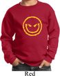 Kids Halloween Sweatshirt Evil Smiley Face Sweat Shirt