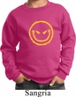 Kids Halloween Sweatshirt Evil Smiley Face Sweat Shirt
