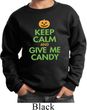 Kids Halloween Sweatshirt Keep Calm and Give Me Candy Sweat Shirt