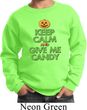 Kids Halloween Sweatshirt Keep Calm and Give Me Candy Sweat Shirt