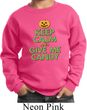 Kids Halloween Sweatshirt Keep Calm and Give Me Candy Sweat Shirt