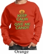 Kids Halloween Sweatshirt Keep Calm and Give Me Candy Sweat Shirt