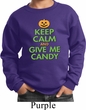 Kids Halloween Sweatshirt Keep Calm and Give Me Candy Sweat Shirt