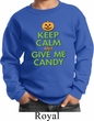 Kids Halloween Sweatshirt Keep Calm and Give Me Candy Sweat Shirt