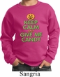 Kids Halloween Sweatshirt Keep Calm and Give Me Candy Sweat Shirt