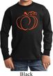 Kids Halloween Tee Pumpkin Sketch Youth Long Sleeve
