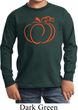 Kids Halloween Tee Pumpkin Sketch Youth Long Sleeve