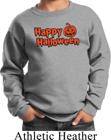 Kids Happy Halloween with Pumpkin Youth Sweatshirt